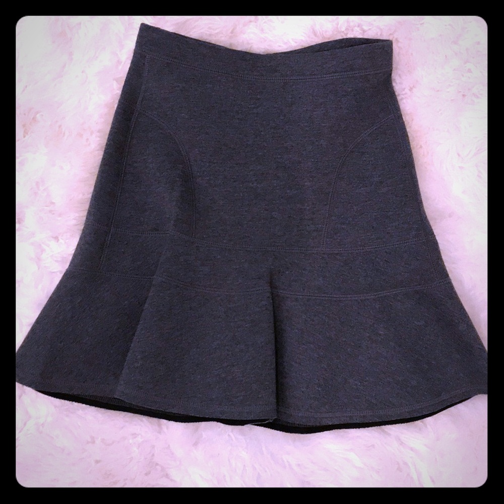 J.Crew charcoal grey flared surf skirt